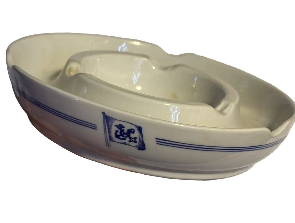 Norddeutscher Lloyd Bremen Ashtray 1938 Ocean Liner 6.25” Across Made In Germany