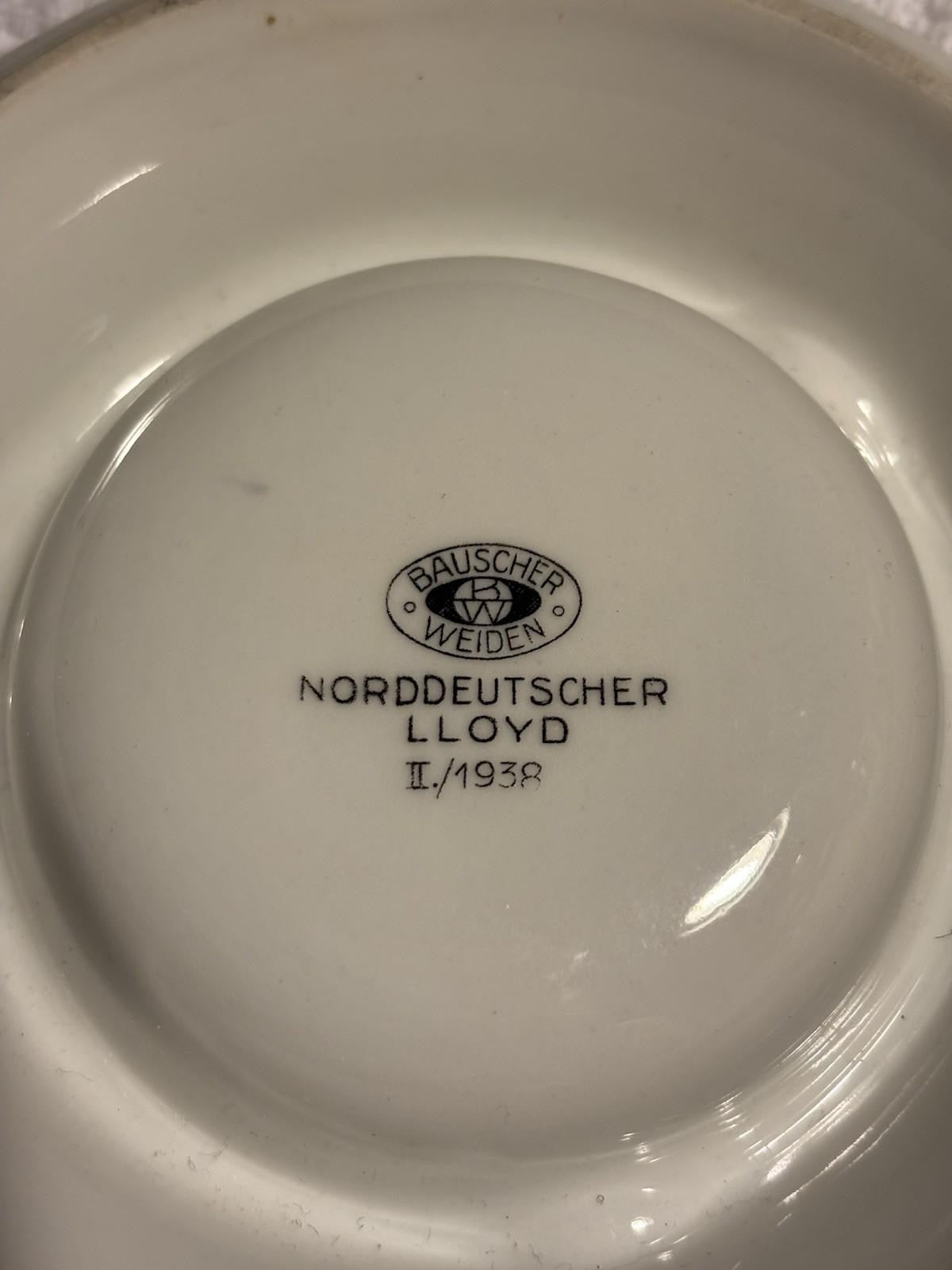 Norddeutscher Lloyd Bremen Ashtray 1938 Ocean Liner 6.25” Across Made In Germany