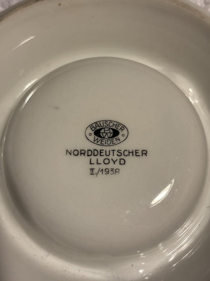 Norddeutscher Lloyd Bremen Ashtray 1938 Ocean Liner 6.25” Across Made In Germany