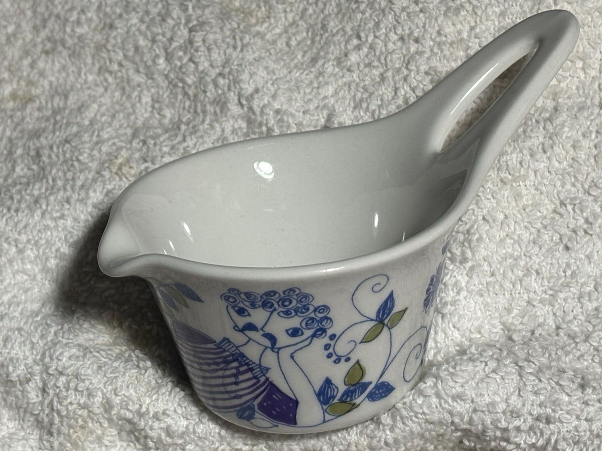 Vtg Figgjo Norway Lotte RARE Sauce Boat Turi Design Mustache Man Retro 1960s