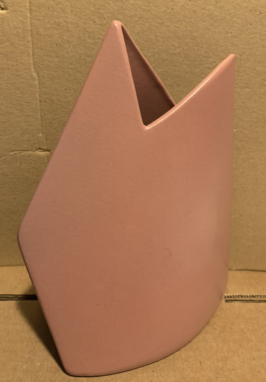 Vintage Post Modern Evangeline Pottery Vase Labelle Canada 9 3/4“ Labeled