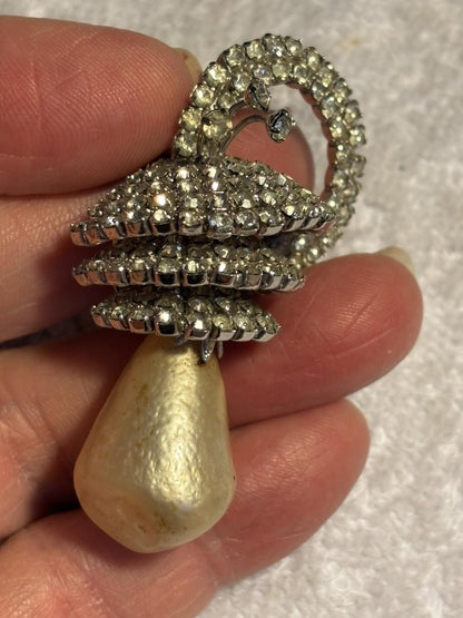 Vintage Vendome Brooch Signed Very Dimensional 2.5“ Long