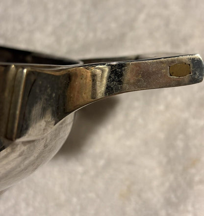 Vintage Heavy Sambonet Italy 8.25“ Open Baking Casserole Brass Handles Modernist