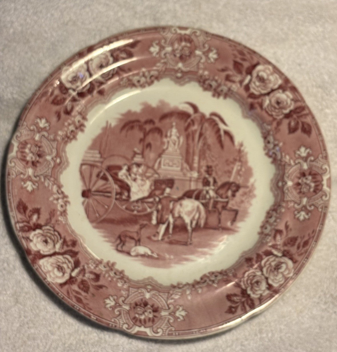 Antique 19th Century Transferware Plate Spanish Festivities 1798 George Jones