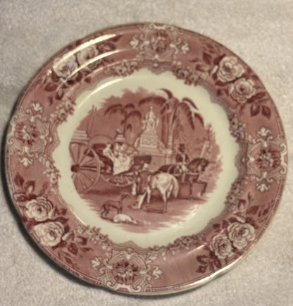 Antique 19th Century Transferware Plate Spanish Festivities 1798 George Jones