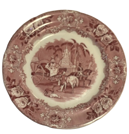 Antique 19th Century Transferware Plate Spanish Festivities 1798 George Jones