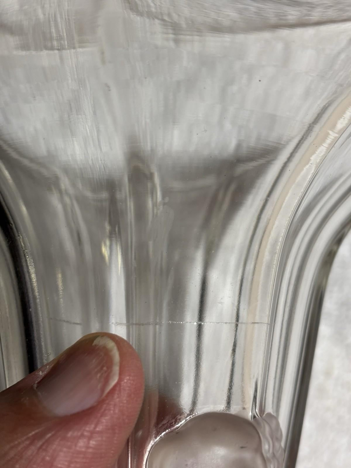 Vintage Art Deco Czech Frosted Glass Exotic Lady Vase 9.75” Tall