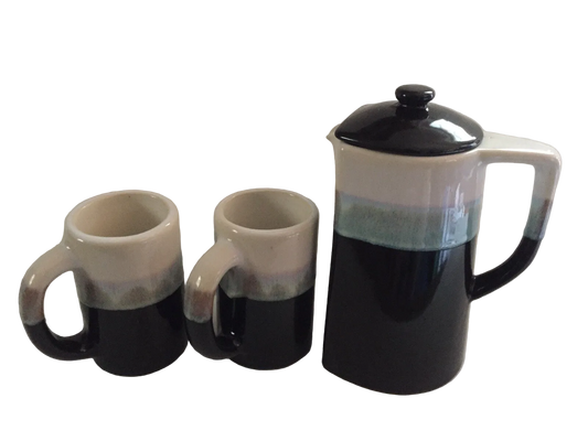 Vintage Rodolfo Padilla Stoneware Mugs and Coffee Pot