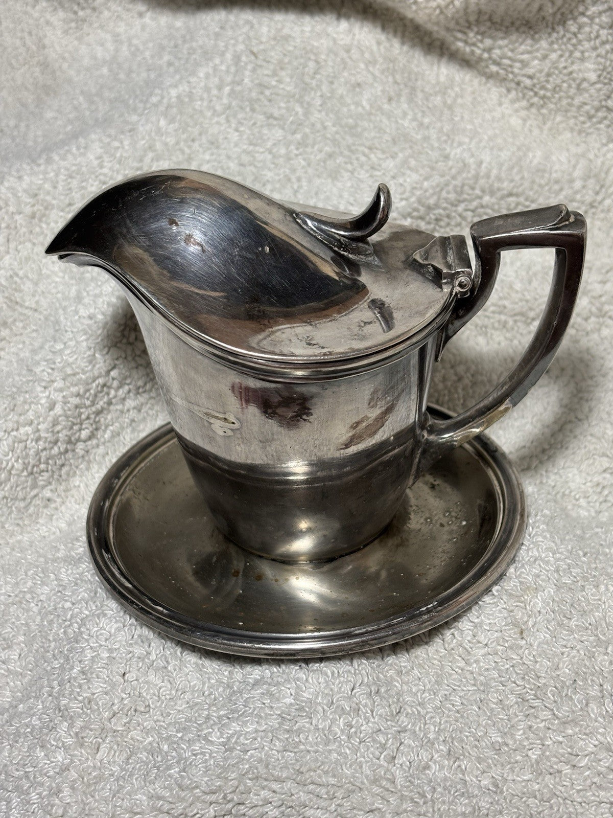 Antique 1919 United States Shipping Board Silver Soldered Syrup 4.25“ WWI Era