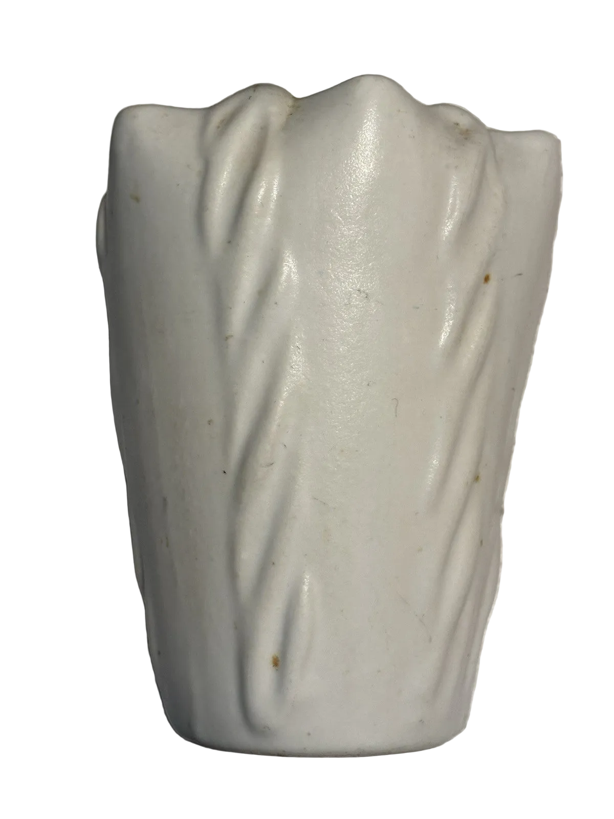 Vintage Van Briggle Pottery Vase Moonglow White 5“ Tall #35
