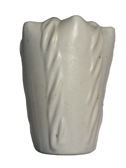 Vintage Van Briggle Pottery Vase Moonglow White 5“ Tall #35