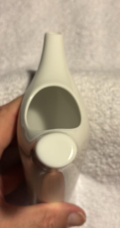 Modernist White Porcelain Miya Japanese Sake Carafe 6.25” Lagardo Tackett Style
