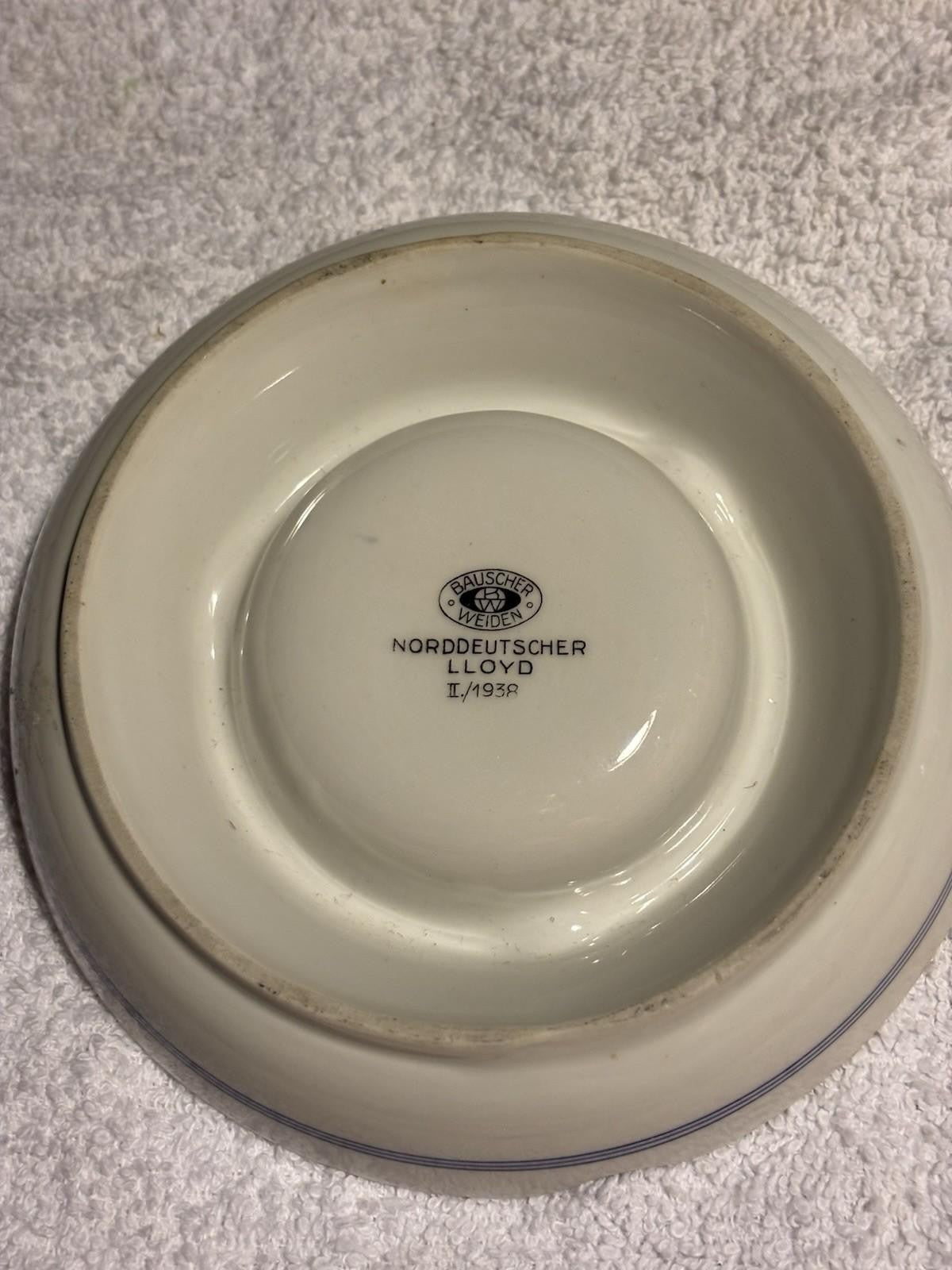 Norddeutscher Lloyd Bremen Ashtray 1938 Ocean Liner 6.25” Across Made In Germany