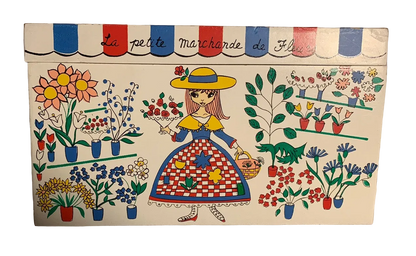 Vintage MCM French Motif Japan Wood Music Box Jewelry Box Parisian Paris