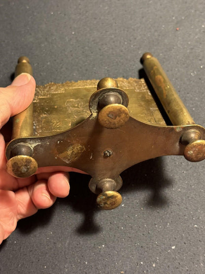 19th Century Victorian Brass Kate Greenaway Letter Holder Desk Accessory