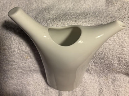 Modernist White Porcelain Miya Japanese Sake Carafe 6.25” Lagardo Tackett Style