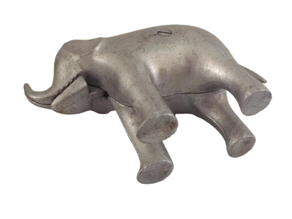 Vintage Cast Aluminum Elephant Figural Nut Cracker 6 1/2” Long 4 1/4” Tall