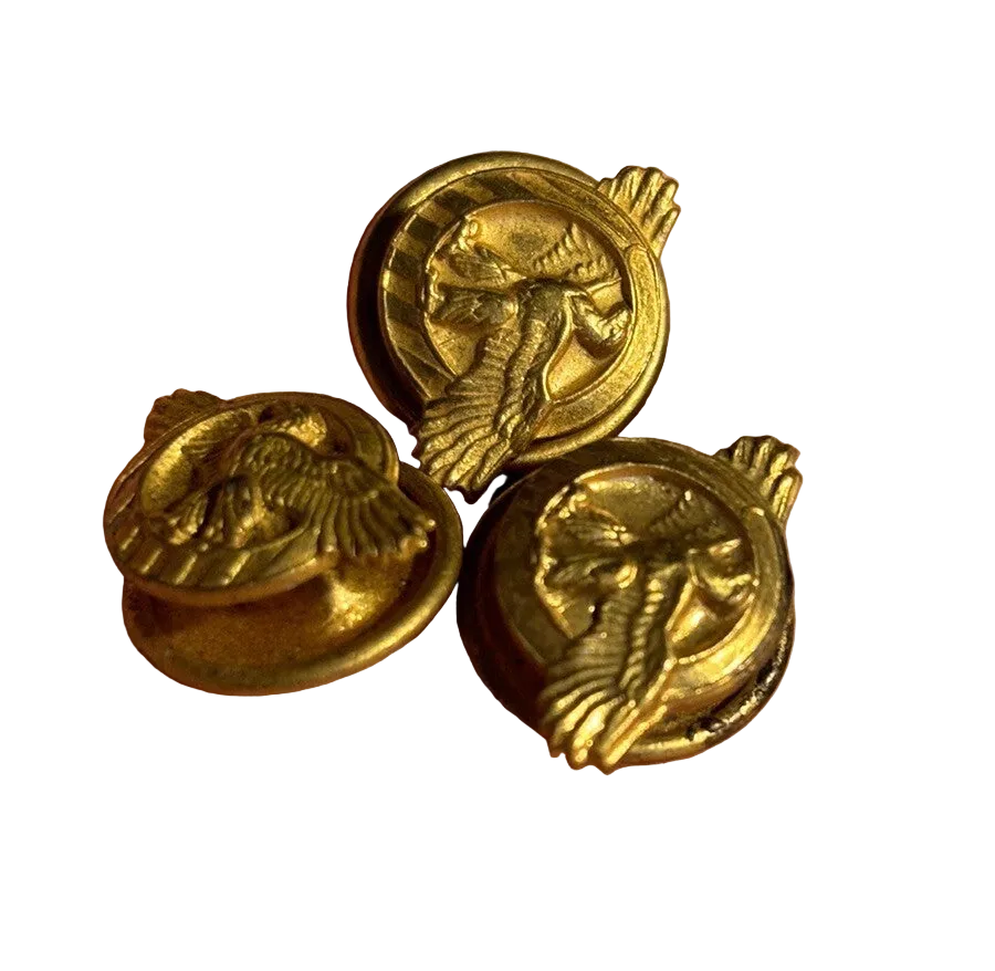 Vintage WWII Ruptured Duck Honorable Discharge Buttons US Military Set of 3
