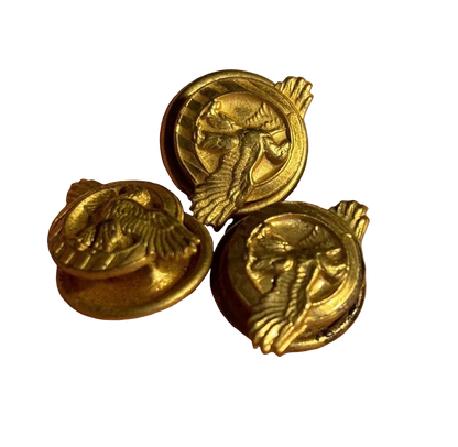 Vintage WWII Ruptured Duck Honorable Discharge Buttons US Military Set of 3