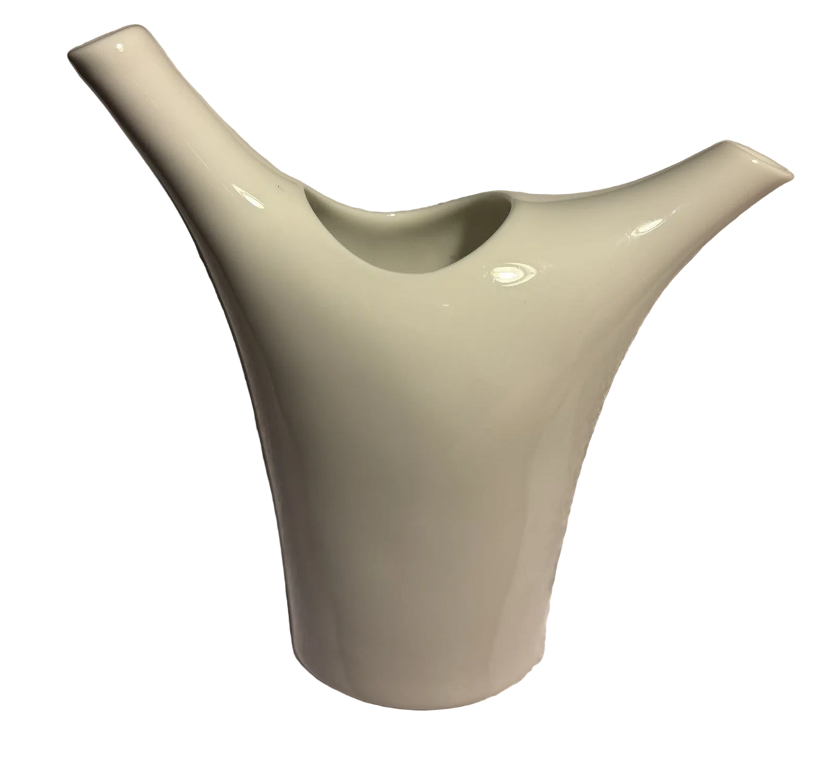 Modernist White Porcelain Miya Japanese Sake Carafe 6.25” Lagardo Tackett Style