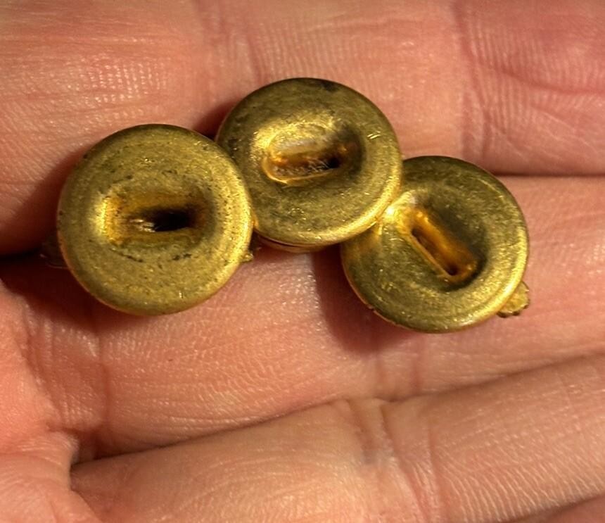 Vintage WWII Ruptured Duck Honorable Discharge Buttons US Military Set of 3