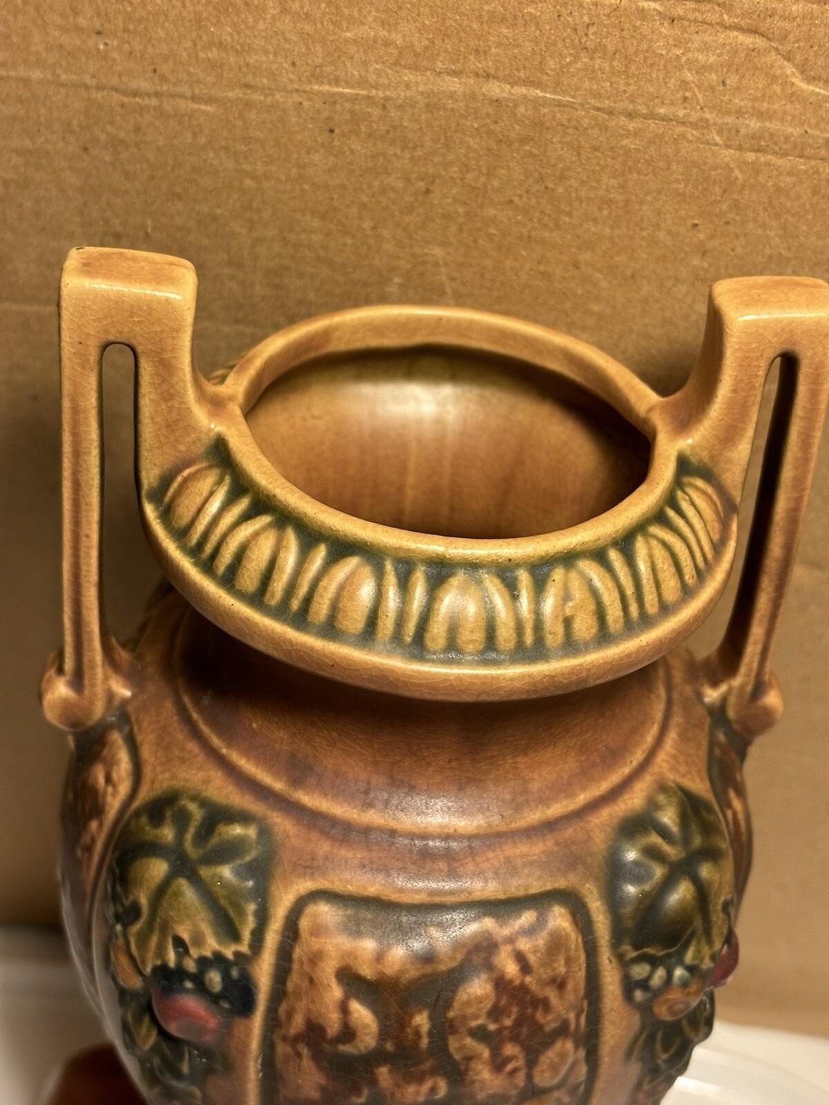 1920's Roseville Florentine Vase - 8.25" Tall American Art Pottery